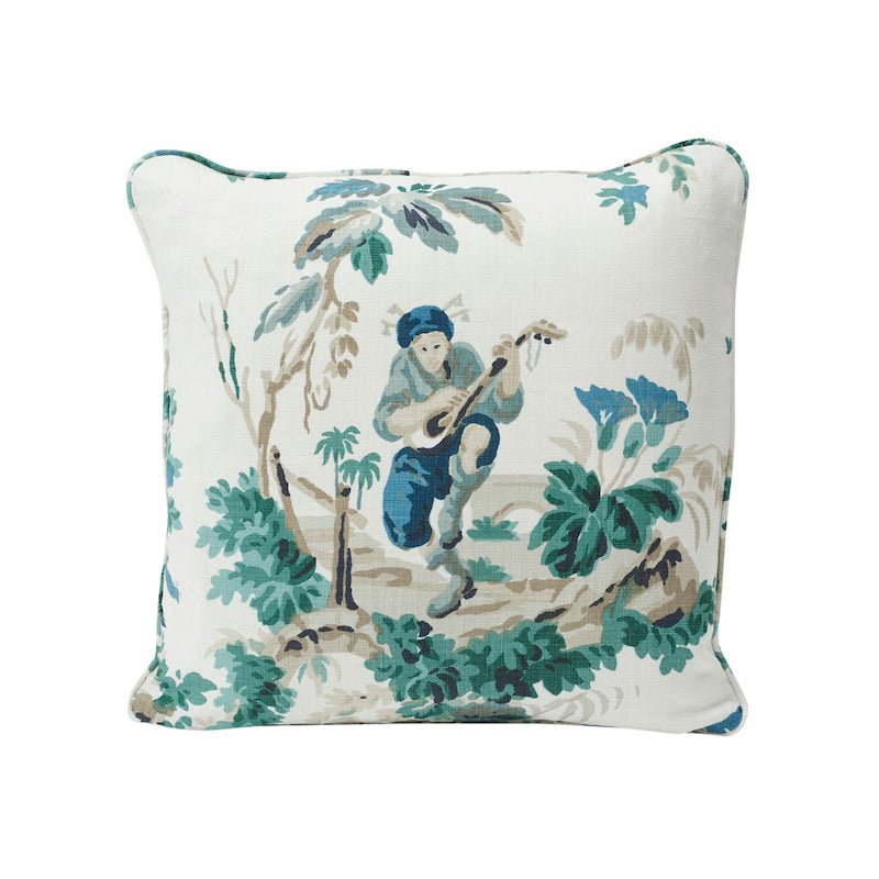 Plaisirs De La Chine Pillow - Emerald by Schumacher Pillow