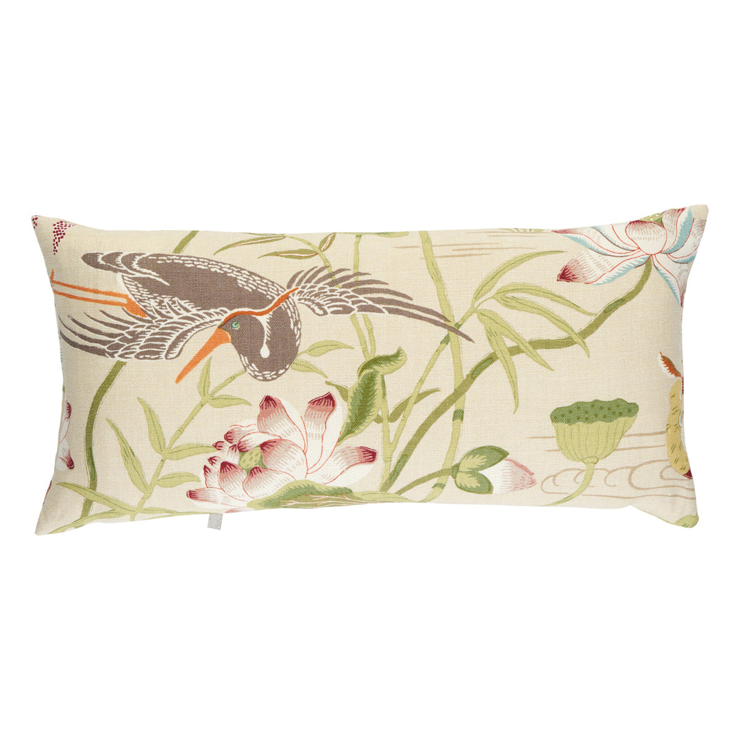 Lotus Garden Pillow - Parchment by Schumacher Pillow