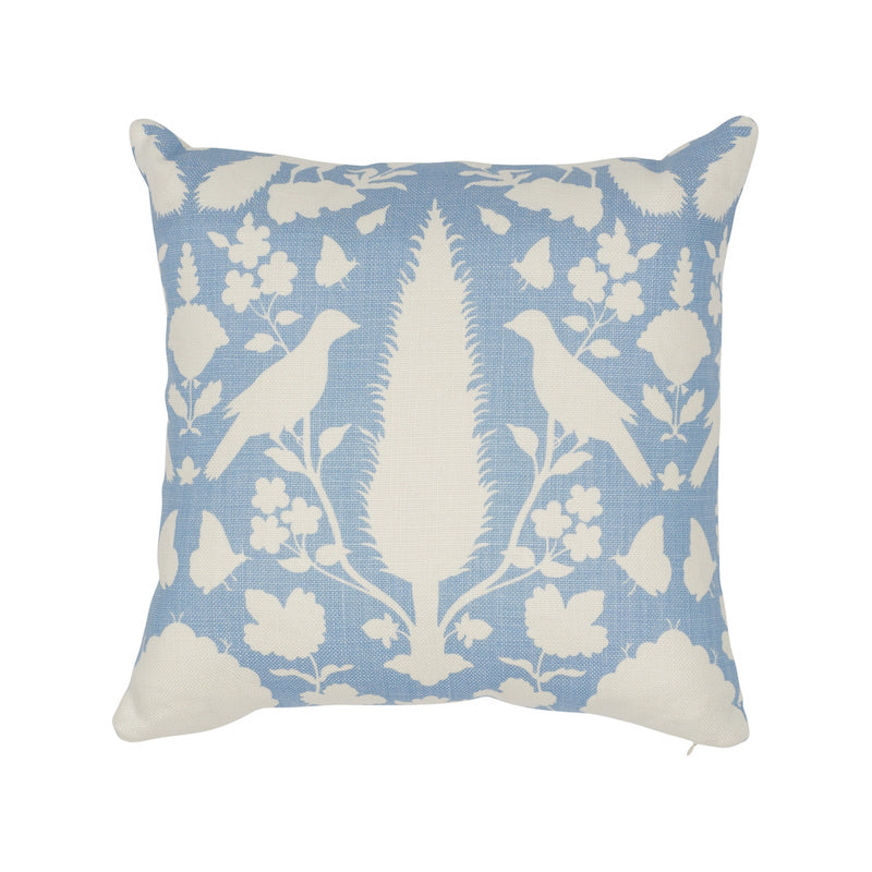 Chenonceau Pillow - Sky & White by Schumacher Pillow