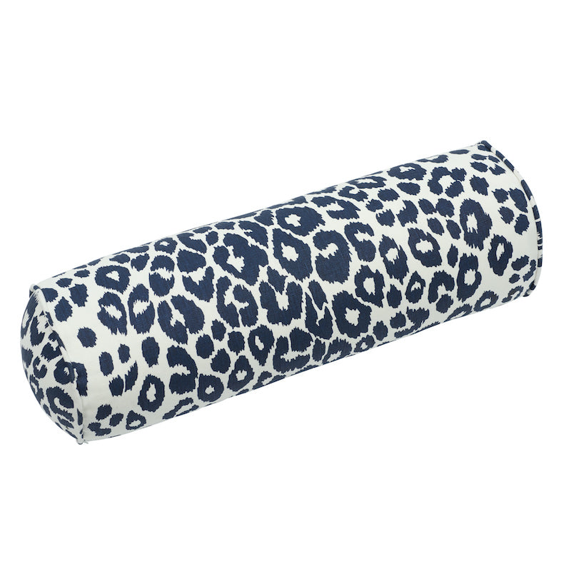 Iconic Leopard Bolster Pillow - Ink by Schumacher Pillow