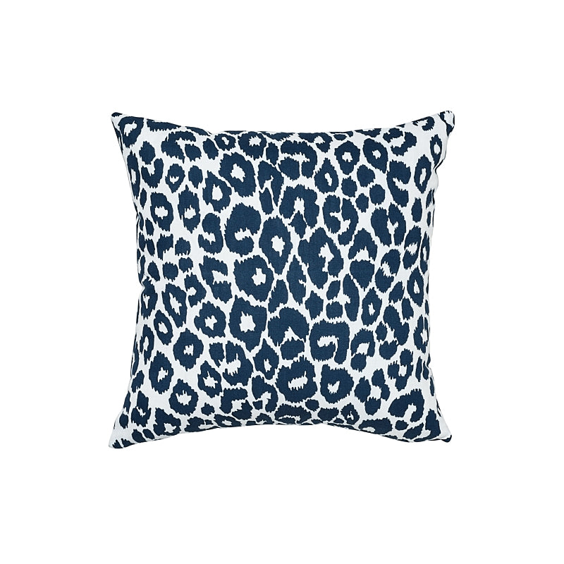 Iconic Leopard I/O Pillow - Navy by Schumacher Pillow