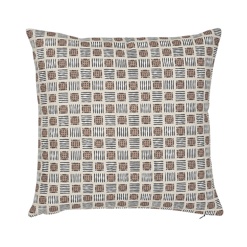 Mottley Grid Pillow - Wren by Schumacher Pillow
