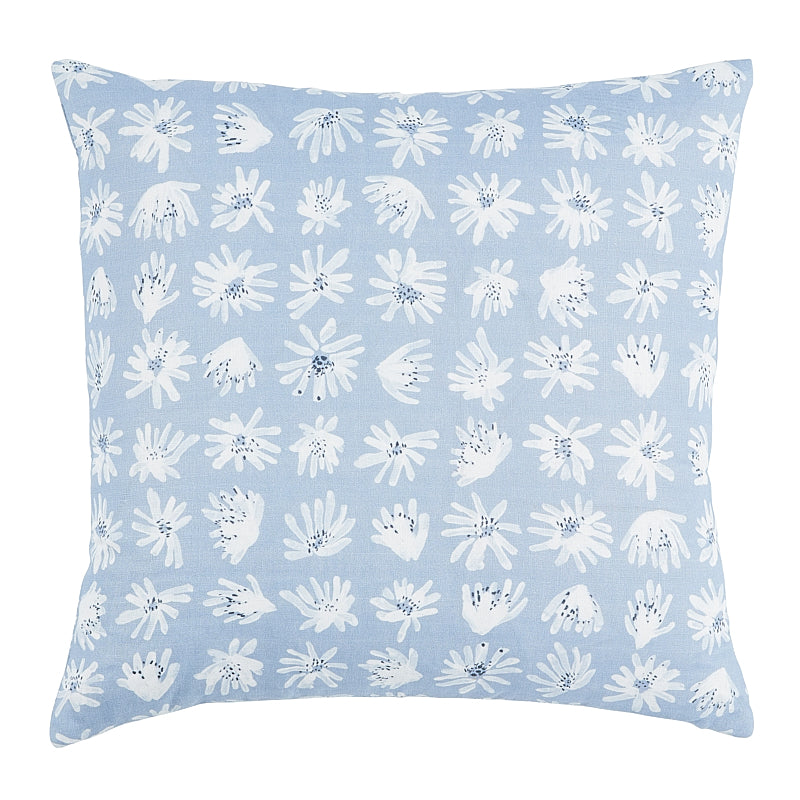 Meadow Rock Pillow - Blue by Schumacher Pillow