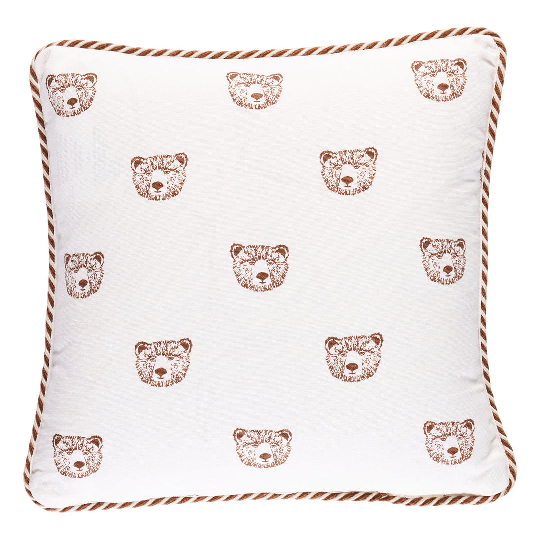 Bear Print Pillow - Ivory by Schumacher Pillow