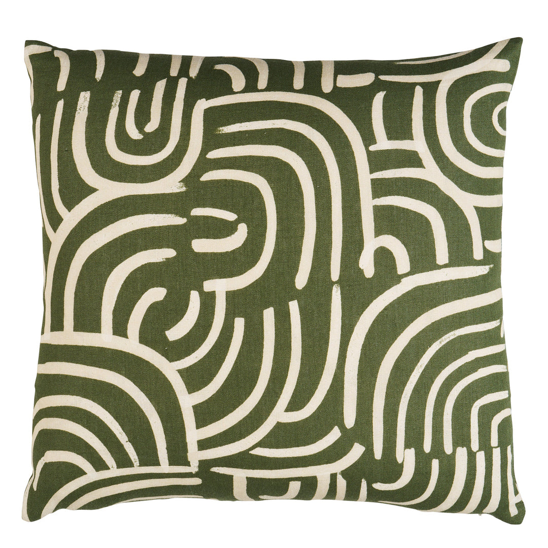 New Beat Pillow - Olive by Schumacher Pillow