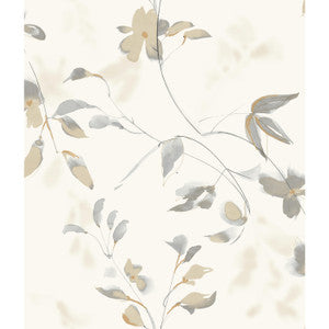 Linden Flower Tan Wallpaper by York Wallcoverings
