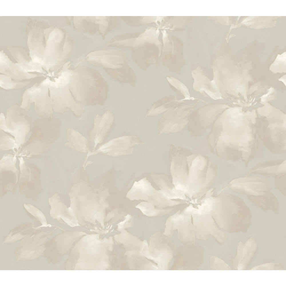 Midnight Blooms Grey Wallpaper by York Wallcoverings Candice Olson Tranquil Covers about 60.8 square feet 27-in by 27-ft long roll Unpasted 24 - Fabric Carolina -