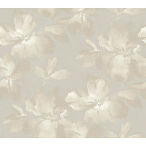 Midnight Blooms Grey Wallpaper by York Wallcoverings