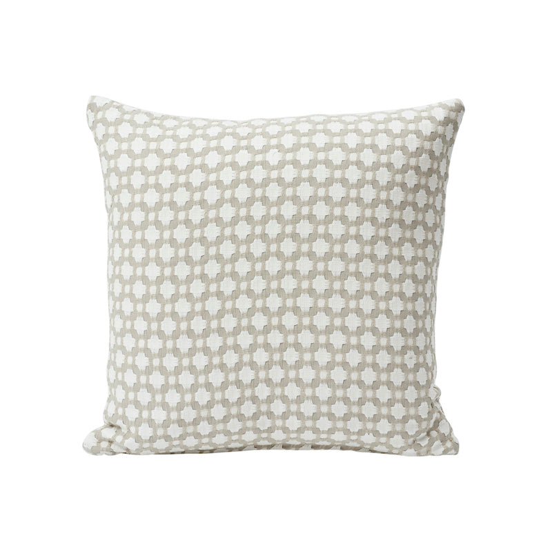 Betwixt Pillow - Stone/White by Schumacher Pillow