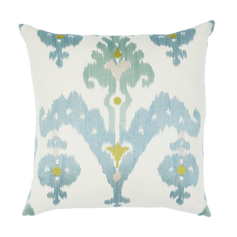 Raja Embroidery Pillow - Sky by Schumacher Pillow