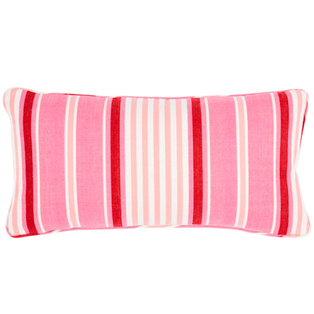 Minzer Cotton Stripe Pillow - Pink by Schumacher Pillow