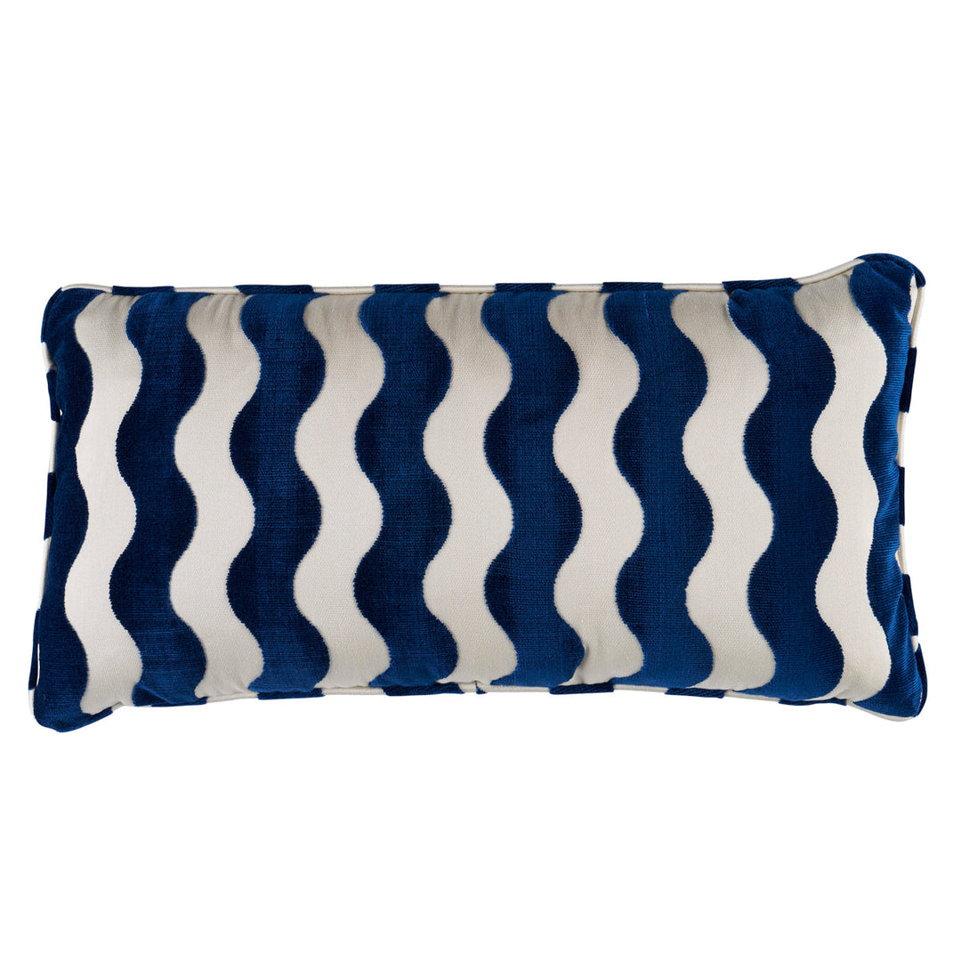 The Wave Pillow - Navy by Schumacher Pillow