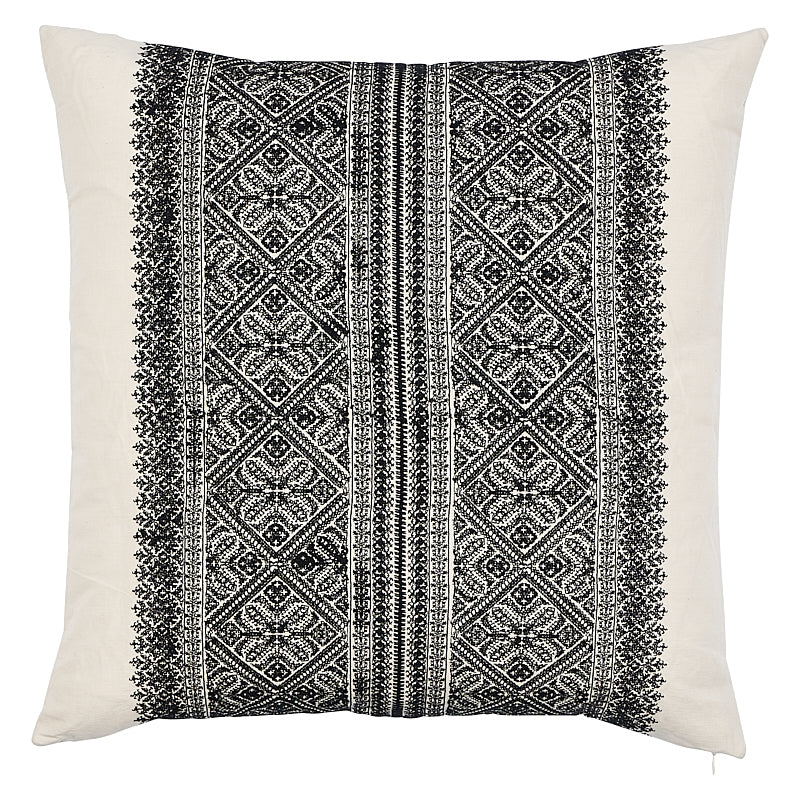 Toledo Embroidery Pillow - Noir by Schumacher Pillow