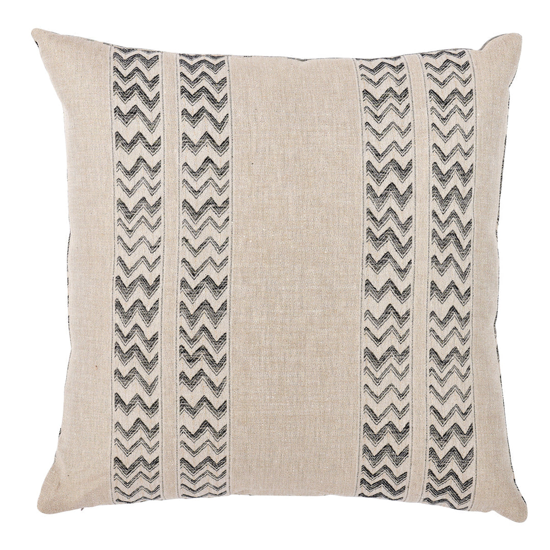 Kudu Stripe + Kudu Pillow - Black by Schumacher Pillow