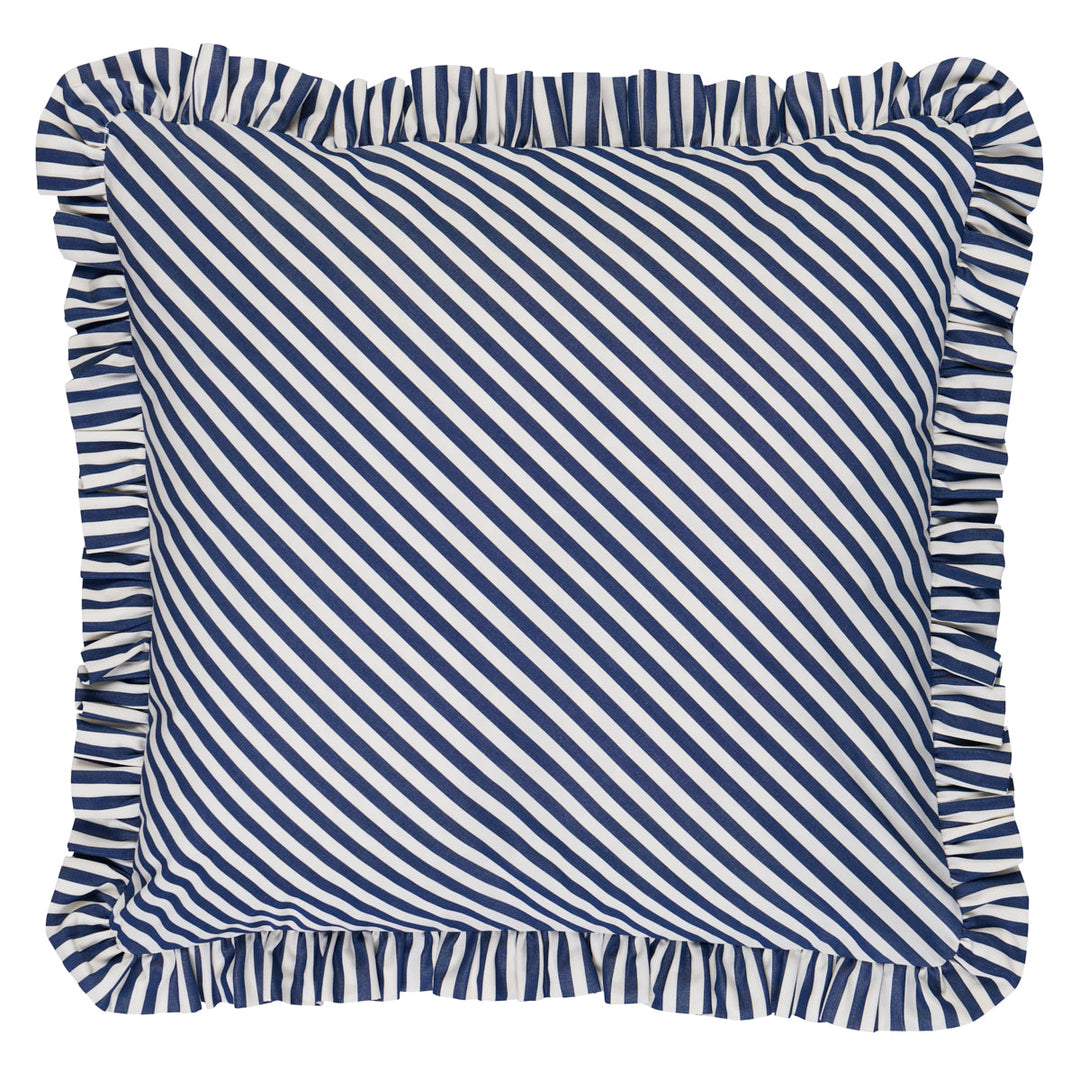 Brigitte Stripe Pillow - Navy by Schumacher Pillow