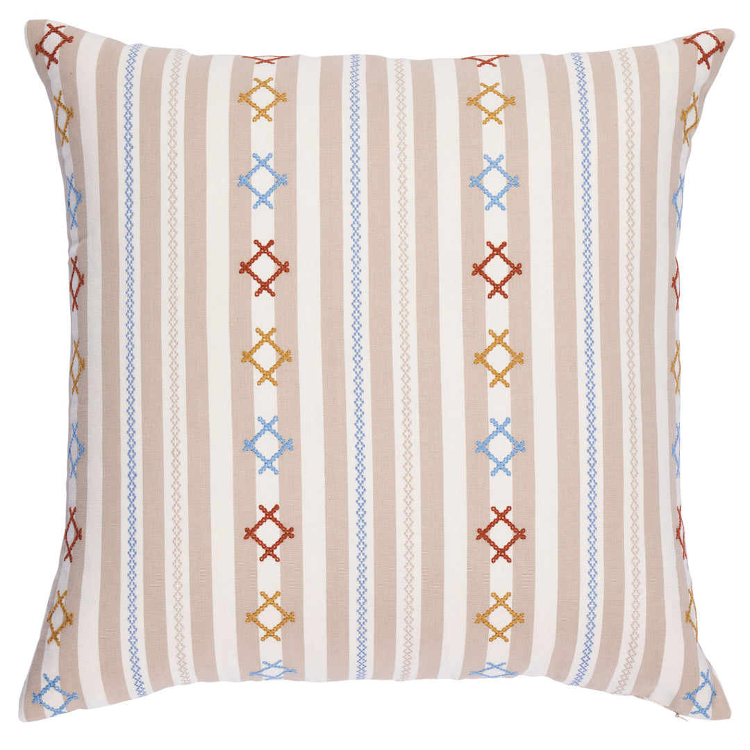 Rhodes Stripe Pillow - Neutral by Schumacher Pillow