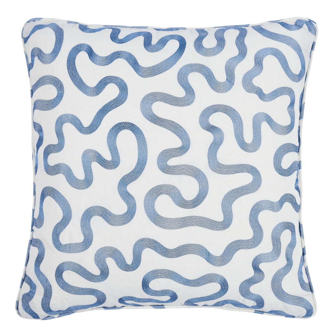 Riley Pillow - Navy On Ivory by Schumacher Pillow