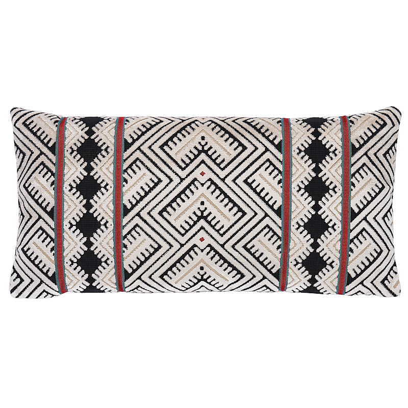 Parvin Velvet Pillow - Black & Ivory by Schumacher Pillow