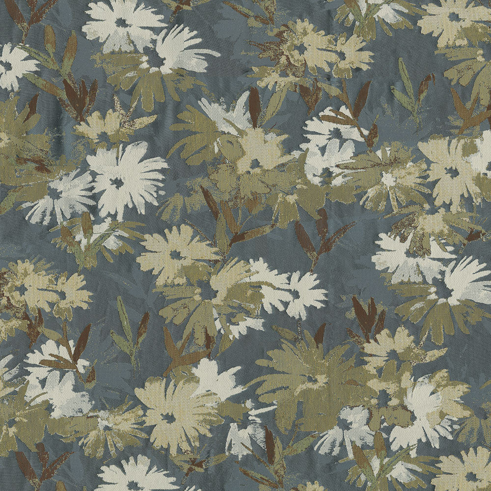 Olivia 31 Slate by ABBEYSHEA Fabric 100% Polyester China 100,000 Double Rubs (Wyzenbeek) </p><p>Repeat: Horizontal: 27" (10.63 cm) Up the Roll and Vertical: 27" (10.63 cm) Across the Roll 56" (142 cm) - Fabric Carolina -