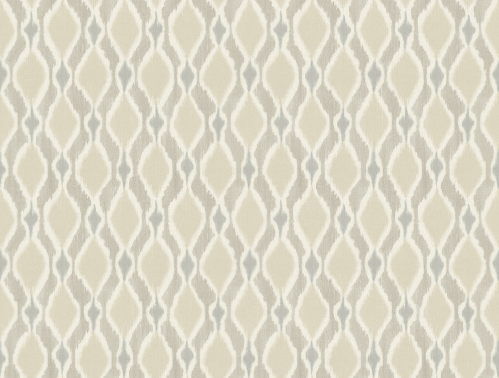 Taupe Dyed Ogee Wallpaper by York Wallcoverings Small Prints Resource Library Covers about 60.8 square feet 27-in by 27-ft long roll Unpasted 20.5 - Fabric Carolina -