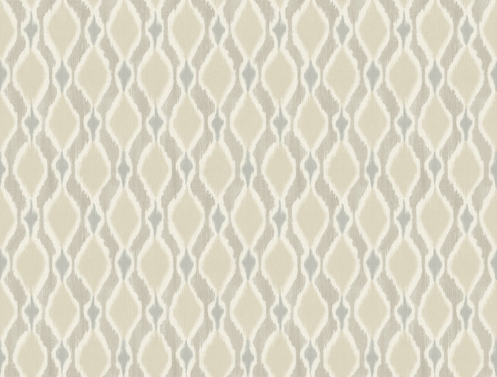 Taupe Dyed Ogee Wallpaper by York Wallcoverings Small Prints Resource Library Covers about 60.8 square feet 27-in by 27-ft long roll Unpasted 20.5 - Fabric Carolina -