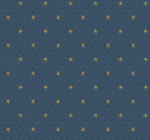 Stella Star Navy Metallic Wallpaper by Inspired by Color
