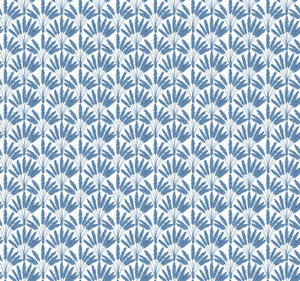 Blue Frond Fan Wallpaper by York Wallcoverings