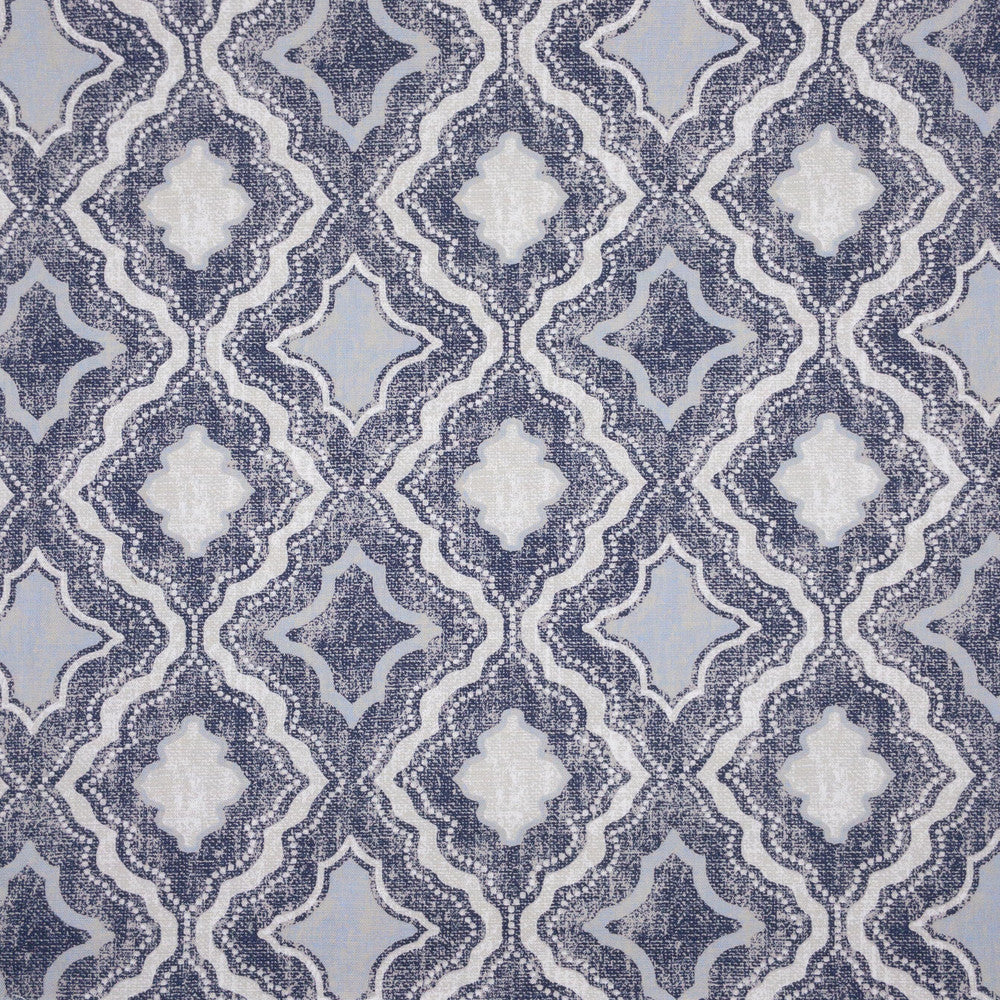 Spero 1 Porcelain by Stout Fabric COMFORTABLE LIVING HAZE/NAVY 100%COT PAKISTAN Horizontal: 13.500 and Vertical: 13.000 55 in - Fabric Carolina -