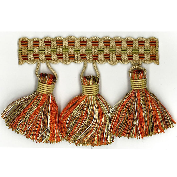 Sponsor 12 Tangerine by Stout Trim Art Of Design Trim-2 Tassel Fringe 100% Spun Viscose CHINA Horizontal: 0 and Vertical: 0 3 in - Fabric Carolina -