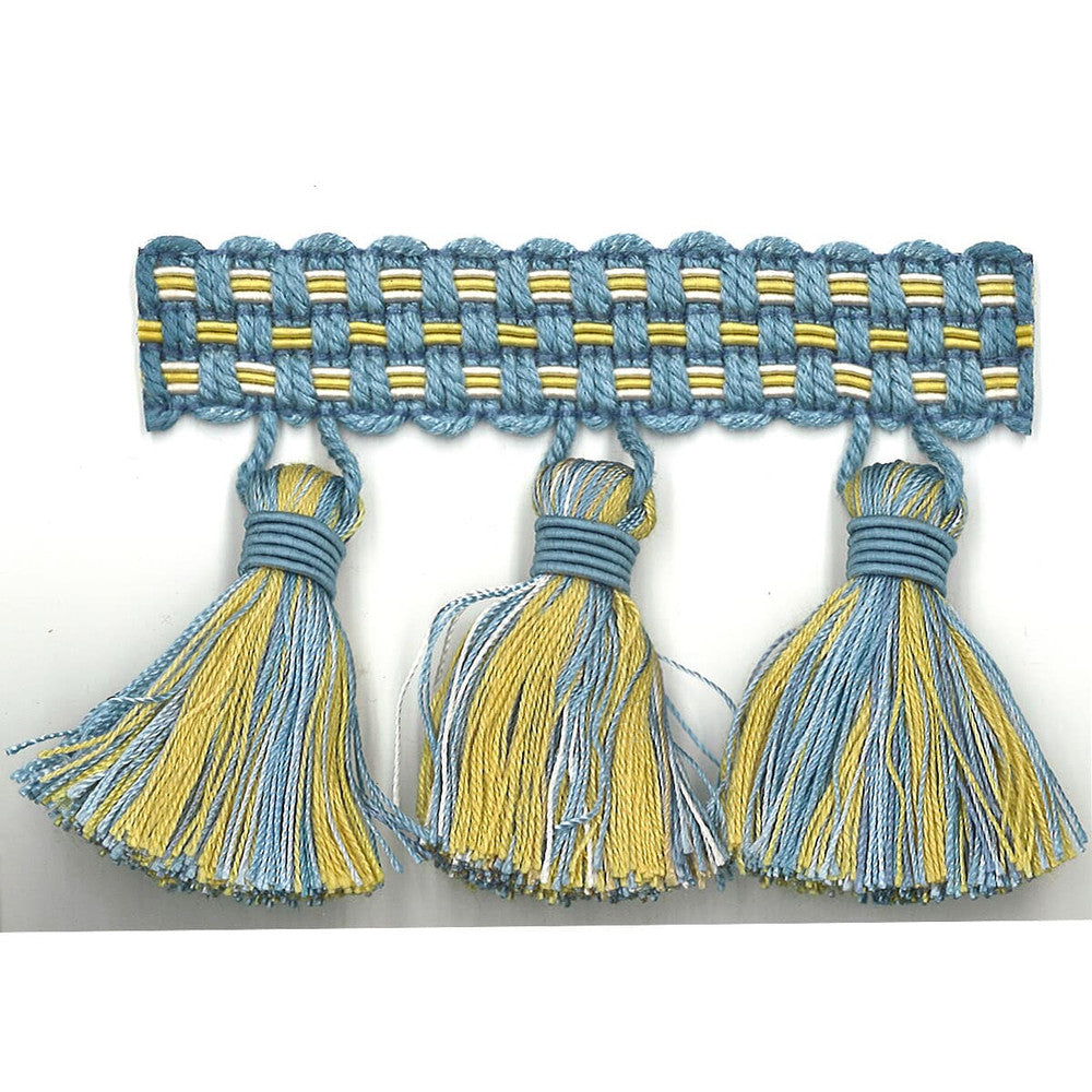 Sponsor 13 Cornflower by Stout Trim ART OF DESIGN TRIM-2 TASSEL FRINGE 100%SVI CHINA Horizontal: 0 and Vertical: 0 3 in - Fabric Carolina -
