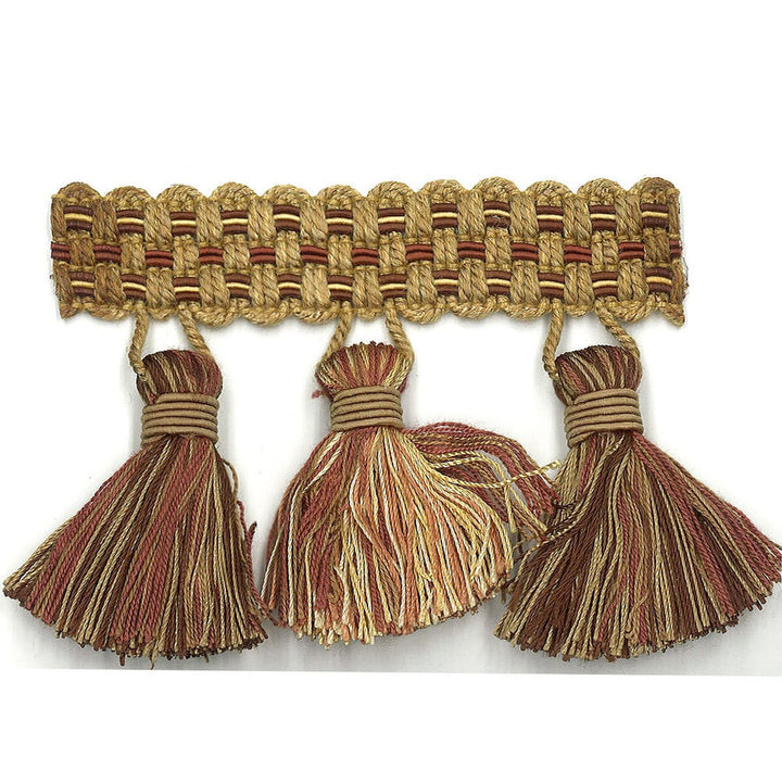 Sponsor 33 Rosewood by Stout Designer Trim ART OF DESIGN TRIM-2 TASSEL FRINGE 100%SVI CHINA Horizontal: 0.000 and Vertical: 0.000 3 in - Swanky Fabrics -