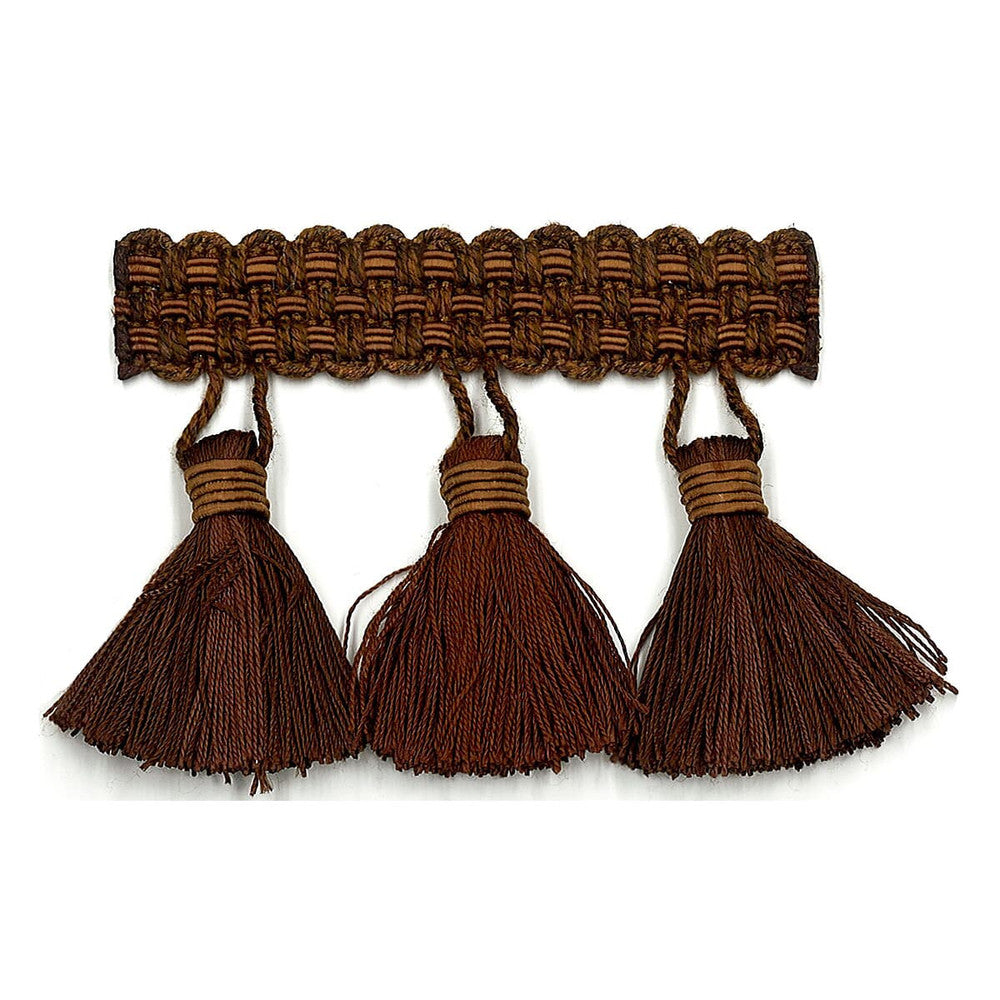Sponsor 3 Cocoa by Stout Trim ART OF DESIGN TRIM-2 TASSEL FRINGE 100%SVI CHINA </p><p>Repeat: 0 3 in - Fabric Carolina -
