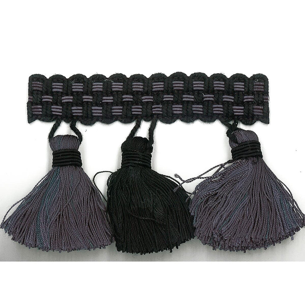 Sponsor 9 Ebony by Stout Trim Art Of Design Trim-2 Tassel Fringe 100% Spun Viscose CHINA Horizontal: 0 and Vertical: 0 3 in - Fabric Carolina -
