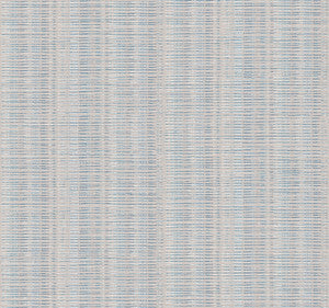 Broken Boucle Stripe Putty & Blue Wallpaper by Inspired by Color