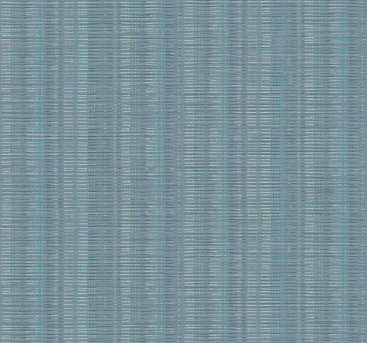 Blue Broken Boucle Stripe Wallpaper by York Wallcoverings Stripes Resource Library Covers about 60.8 square feet 27-in by 27-ft long roll Prepasted 25.25 - Fabric Carolina -