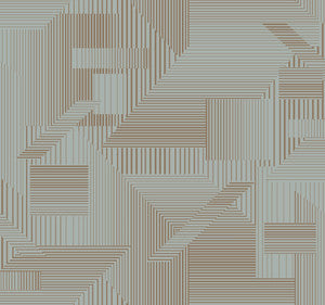 Blue & Gold All Lined Up Wallpaper by York Wallcoverings