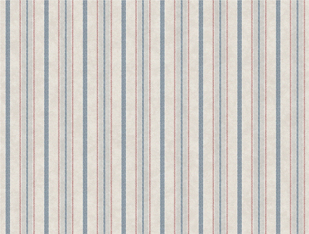 Red & Blue Shirting Stripe Wallpaper by York Wallcoverings Stripes Resource Library Covers about 60.8 square feet 27-in by 27-ft long roll Prepasted 20.5 - Fabric Carolina -