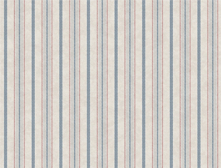 Red & Blue Shirting Stripe Wallpaper by York Wallcoverings Stripes Resource Library Covers about 60.8 square feet 27-in by 27-ft long roll Prepasted 20.5 - Fabric Carolina -