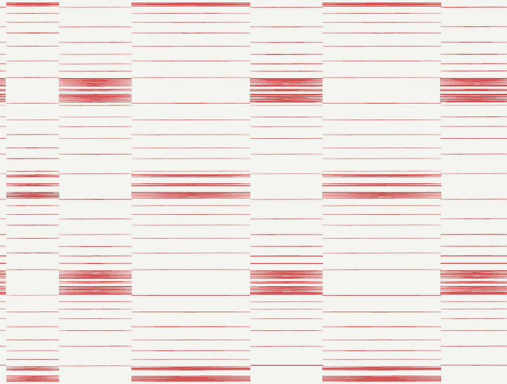 Red & White Dashing Stripe Wallpaper by York Wallcoverings Stripes Resource Library Covers about 60.8 square feet 27-in by 27-ft long roll Prepasted 20.5 - Fabric Carolina -