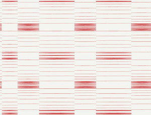 Red & White Dashing Stripe Wallpaper by York Wallcoverings