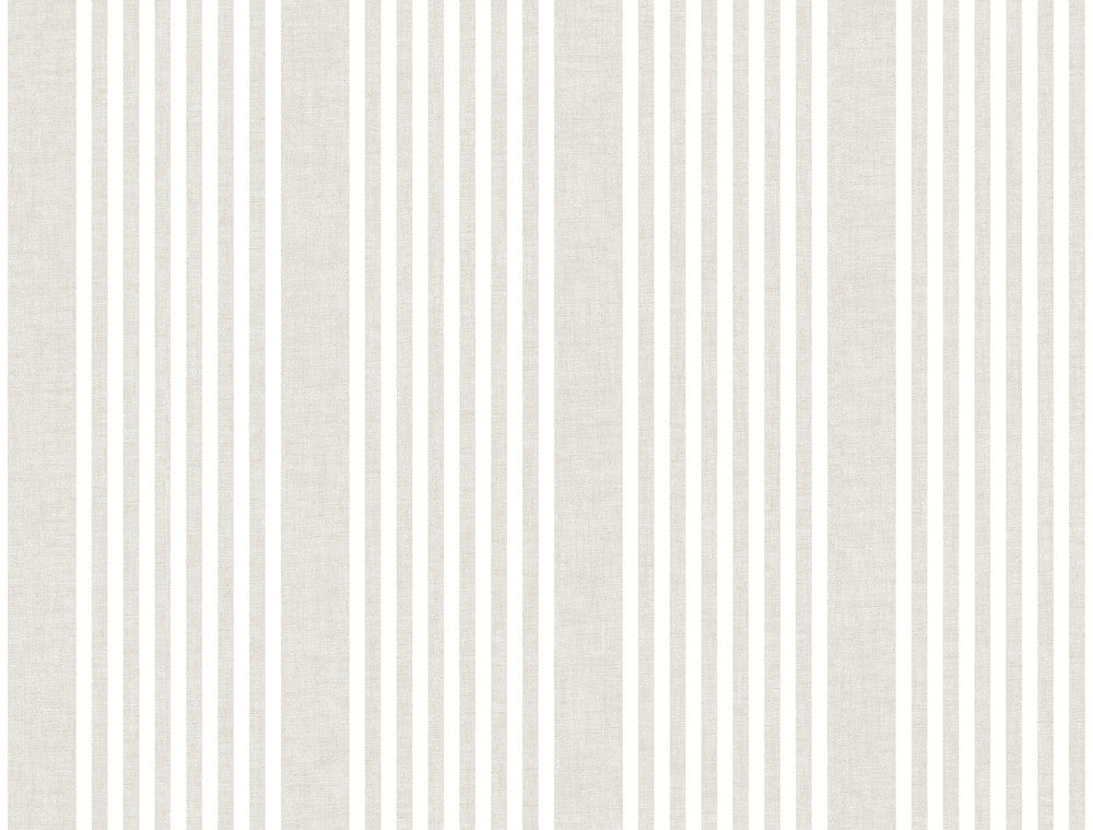 French Soft Linen Stripe Wallpaper by Magnolia Home Magnolia Home 4 Covers about 60.8 square feet 27-in by 27-ft long roll Prepasted 0 - Fabric Carolina -