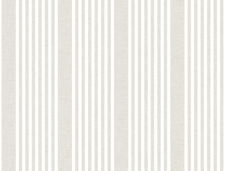 French Soft Linen Stripe Wallpaper by Magnolia Home Magnolia Home 4 Covers about 60.8 square feet 27-in by 27-ft long roll Prepasted 0 - Fabric Carolina -