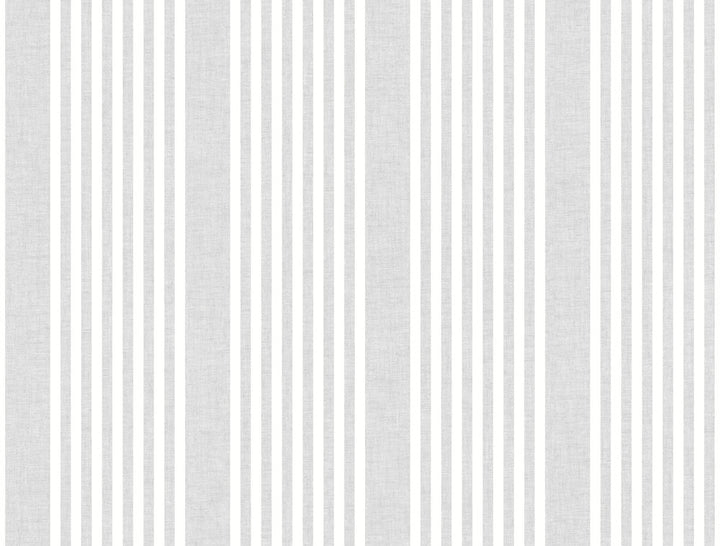 French Linen Stripe Grey Wallpaper by Inspired by Color Beige & Neutrals Covers about 60.8 square feet 27-in by 27-ft long roll Prepasted 0 - Fabric Carolina -