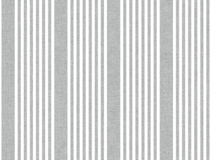 French Charcoal Linen Stripe Wallpaper by Magnolia Home