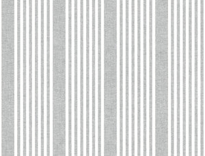 French Linen Stripe Charcoal Wallpaper by Inspired by Color