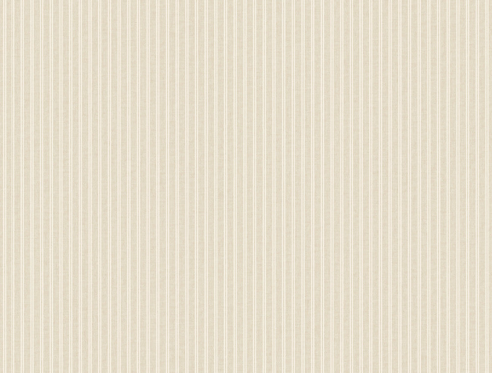 Beige New Ticking Stripe Wallpaper by York Wallcoverings Stripes Resource Library Covers about 60.8 square feet 27-in by 27-ft long roll Prepasted 0 - Fabric Carolina -