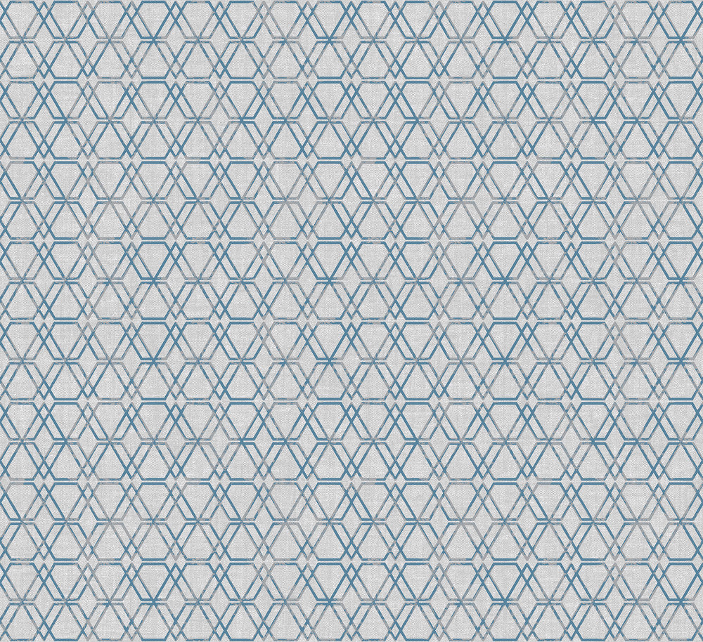 Esagono Grey Geometric Wallpaper by Sirpi Sirpi Covers about 74.3 square feet 27-in by 33-ft long roll Unpasted 6.3 - Fabric Carolina -