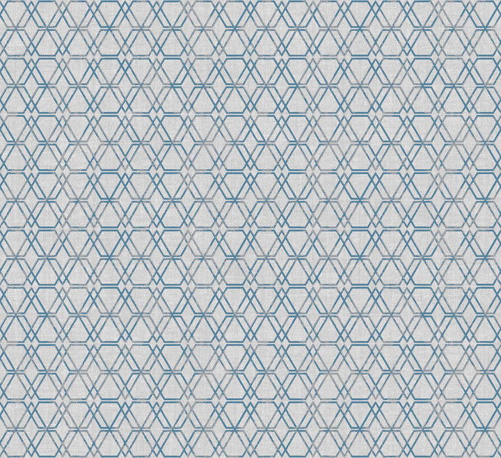 Esagono Grey Geometric Wallpaper by Sirpi Sirpi Covers about 74.3 square feet 27-in by 33-ft long roll Unpasted 6.3 - Fabric Carolina -