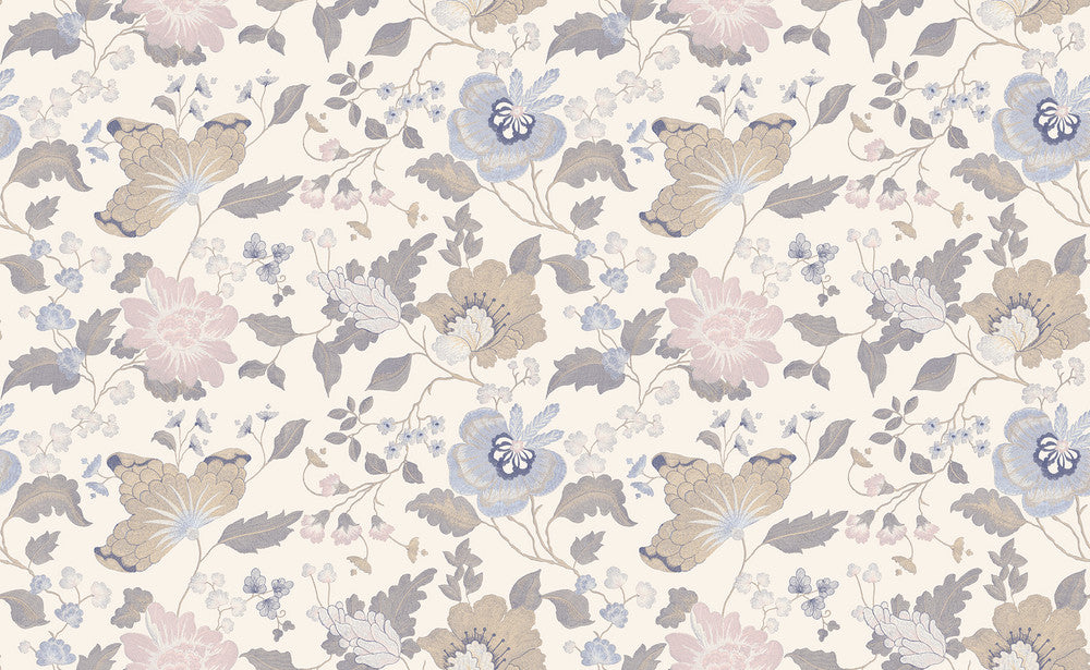 Latrice Multicolor Floral Wallpaper by Sirpi Sirpi Covers about 56.4 square feet 20.5-in by 33-ft long roll Unpasted 25.2 - Fabric Carolina -
