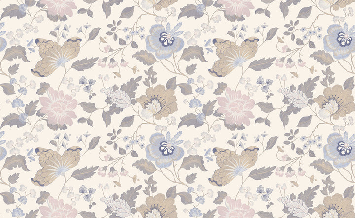 Latrice Multicolor Floral Wallpaper by Sirpi Sirpi Covers about 56.4 square feet 20.5-in by 33-ft long roll Unpasted 25.2 - Fabric Carolina -